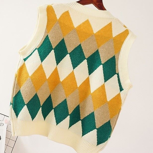 100%Cotton Winter Knit Vest Sweater Women Sleeveless Sweater Vest