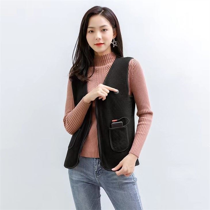 Temperature Control Vest Cardigan Cufflink Wool Sweater